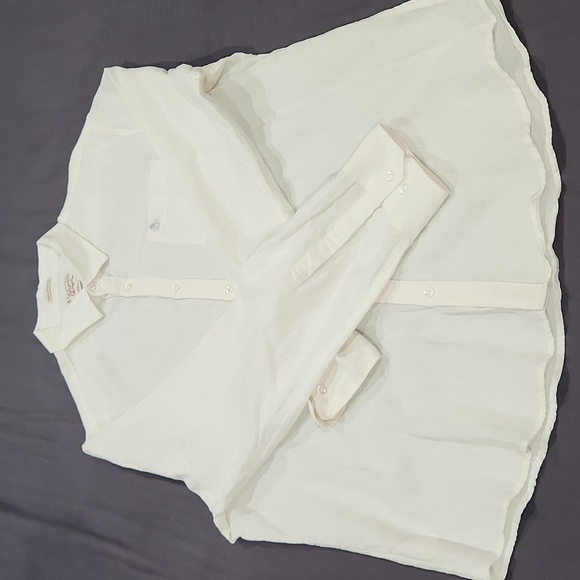 Original Penguin White LS Button-Up (Linen) - 2XL - Like New - Picture 2 of 4